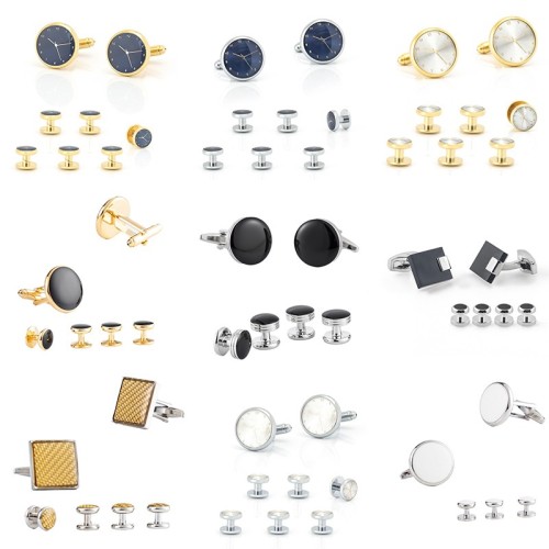 products in stock new accessories cd chip accessories cufflinks cufflink foreign trade hot selling men‘s shirts cuff buckle set wholesale