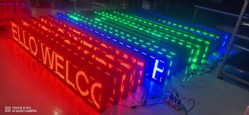 厂家直销P10双面wifi半户外单红LED显示屏文本广告牌led展示标牌