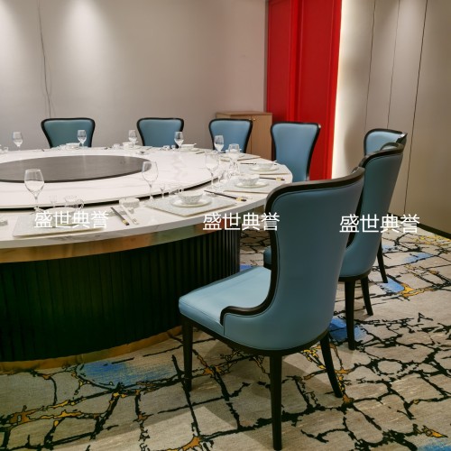 Jiaxing Banquet Center Box Solid Wood Dining Table and Chair High-End Club light Luxury Dining Chair Hotel Modern Minimalist Solid Wood Chair