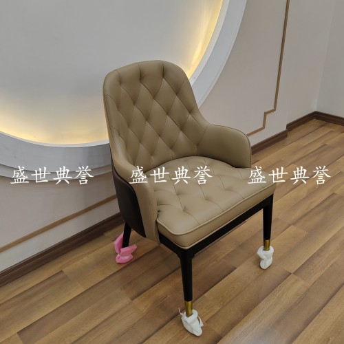 liu‘an banquet center box solid wood table and chair hotel dining light luxury solid wood chair seafood restaurant soft bag bentley chair