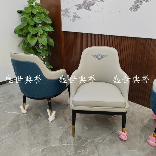 荆州度假酒店实木电动餐桌椅会所轻奢宾利椅海鲜餐厅包厢软包餐椅