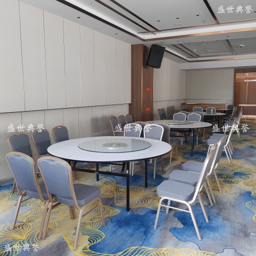 宁德五星级酒店婚宴餐桌椅宾馆会议铝合金椅子饭店多功能厅宴会椅