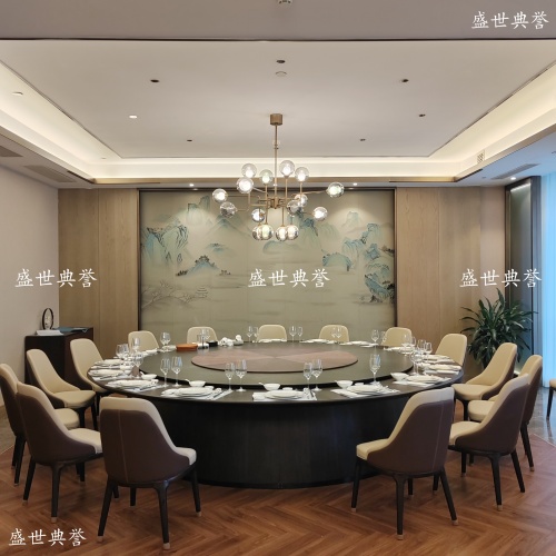 焦作宴会中心包厢电动餐桌椅度假酒店轻奢餐桌椅别墅家用新款餐椅