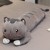 New down Cotton Happy Cat Pillow Cartoon Cushion Plush Toy Lengthened Recliner Pillow Gift Customization