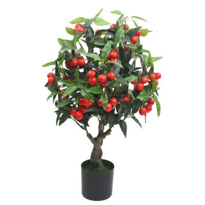 Xiang Rui Artificial Plant Potted Cherry Fruit Simulation Cherry Tree Guest Restaurant Decoration Garden Engineering Landscaping Factory Direct Sale