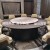 Hotel Solid Wood Dining Table and Chair Solid Wood Electric Dining Table Open-End Restaurant Electric Large round Table