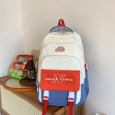 Leisure Schoolbag Korean Fashion Simple Backpack Student Trendy Large Capacity Travel Backpack Wholesale 7229