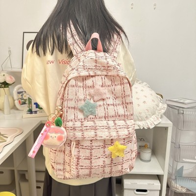 Autumn and Winter New Korean Style Simple Student Schoolbag Cute Preppy Style Backpack Computer Backpack Wholesale 743