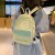 New Backpack Korean Style Simple Student Schoolbag Versatile Large Capacity Solid Color Backpack Wholesale 720