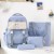 Student Schoolbag Backpack Korean Style Cute Backpack Large Capacity Sweet Four-Piece Schoolbag Wholesale 6612