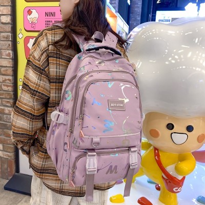 Backpack Ins Style Trendy Backpack Large Capacity Simple Casual Printing Student Schoolbag Wholesale 9912