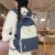 Casual Backpack Men and Women Contrast Color Large Capacity Travel Backpack Student Schoolbag Wholesale 622
