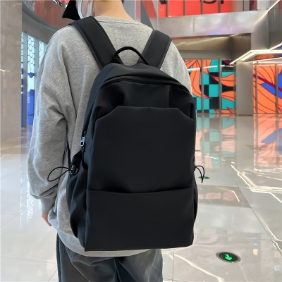 New Solid Color Simple Large Capacity Backpack Good-looking Travel All-Match Student Bag Wholesale 147