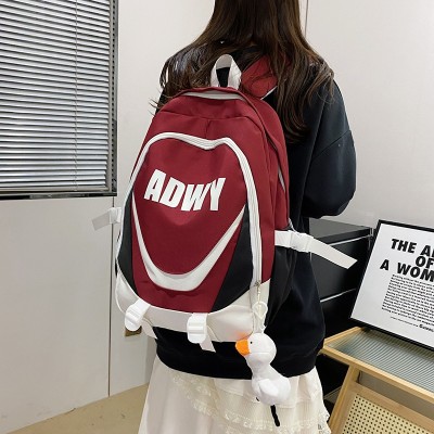Student Schoolbag Large Capacity Leisure All-Match Fashion Backpack Simple Backpack Wholesale 425