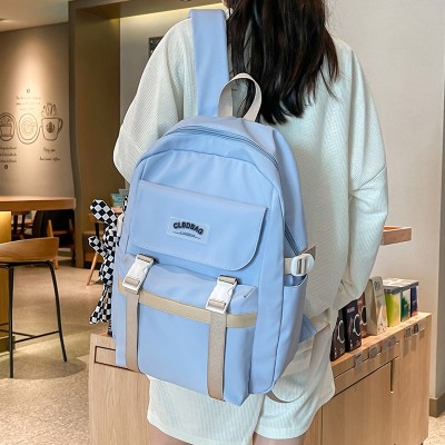 Large Capacity Schoolbag Women's All-Match Student Backpack Fashion Brand Casual All-Matching Backpack Wholesale 0652