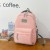 Simple Backpack Korean Style Large Capacity Solid Color Backpack All-Match Student Bag Wholesale 0417