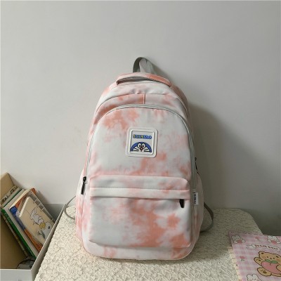 Tie-Dyed Schoolbag Korean Style Student Large-Capacity Backpack New Ins Style Backpack Wholesale 3322