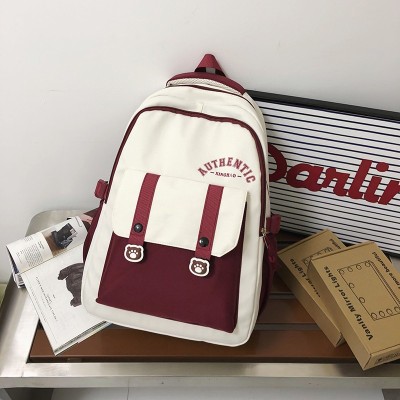 Korean Style Ins Good-looking Student Schoolbag Large-Capacity Backpack Trendy All-Match Backpack Wholesale 1242