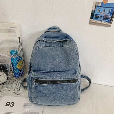 New Student Schoolbag Denim Backpack Trendy Leisure Travel Lightweight Backpack Wholesale 9312
