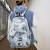 New Student Schoolbag Large Capacity Simple Trendy Backpack Casual Graffiti Backpack Wholesale 689