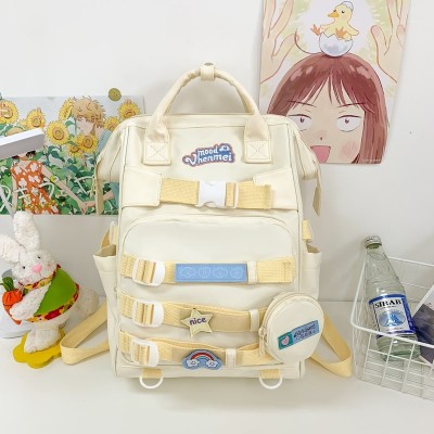 Schoolbag Student Leisure rge Capacity Ins Fashion Simple and All-Matching Bapa Wholesale 3379