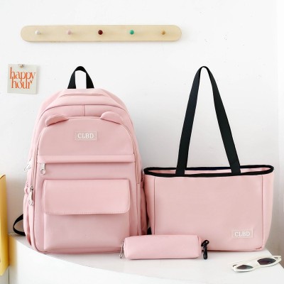 New Simple Student Schoolbag rge Capacity Versatile Casual Tee-Piece Suit Bapa Wholesale 3519