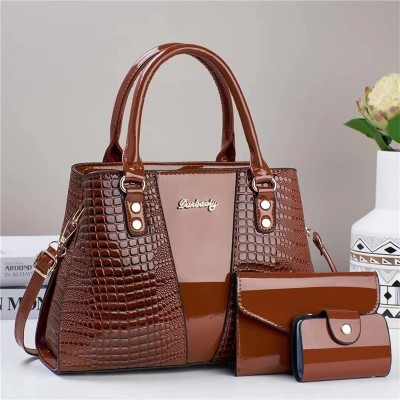 Fashion bags Three-Piece Set Mix Pack Fashion Handbag Wallet Card Holder Trendy Women Bags Factory