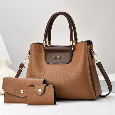 Factory Wholesale Fashion bags New Three-Piece Set Mix Pack Fashion Handbag Tote Wallet Card Holder