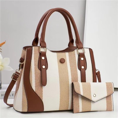 Fashion bags New Fashion Tote Bag Fashion Handbag Stripe Trendy Women Bag Factory