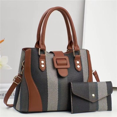 Fashion bags Trendy Women Bags Mixed Color Stripe Fashion Handbag Fashion Tote Bag Factory