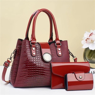 Fashion bags Trendy Women Bags Fashion Handbag Three-Piece Wallet Factory Cross-Border