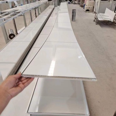 Plastic Buckle Waterproof Quick Decoration PVC Integrated Wallboard Demolition Board Foreign Trade Plastic Steel Gausset Plate Ceiling Wall Panel