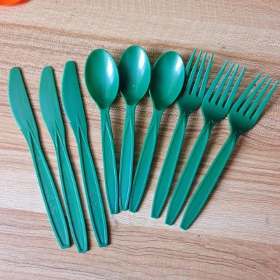 Factory Production Ps Material Thickened Party Supplies Disposable Knife Fork Spoon Western Steak Fruit Fork
