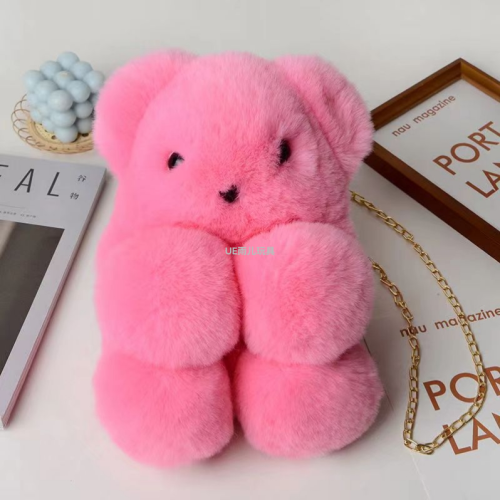 cute bear doll lolita bag plush rabbit pattern bag messenger bag female cute japanese style lolita victory bear bag