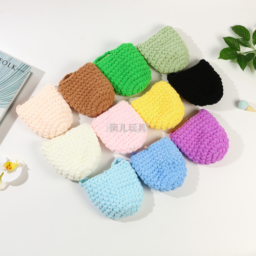 超火可爱多巴胺针织斜挎迷你包包女2025新款儿童编织毛线宝宝小包