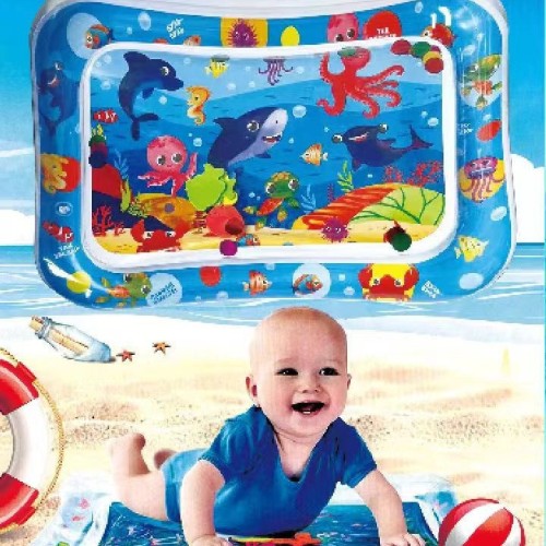 PVC跨境充气婴儿玩水拍拍垫 动物字母海洋鱼充气玩具外贸宝宝玩具