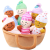 House Plush Toy Set Flower Basket Animal Plush Toy Vegetable Basket Cute Fruit Toy Cotton Doll Set