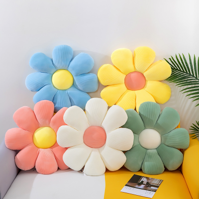 Cute Flowers Plush Toy Cushion Soft and Elastic Petal Pillow Wool Sofa Cushion Office Seating Cushion