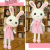 Children's Plush Rabbit Pink Little Bunny Plush Pillow Children's Pillow Girls' Gifts Cartoon Animal Cushion