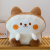 Cross-Border Transformation Biscuit Pillow Plush Toy Cute Cartoon Animal Rabbit Puppy Chick Doll Simulated Doll