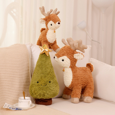 Cute Elk Plush Toy Christmas Little Reindeer Doll Christmas Tree Doll Christmas Eve Children's Gift