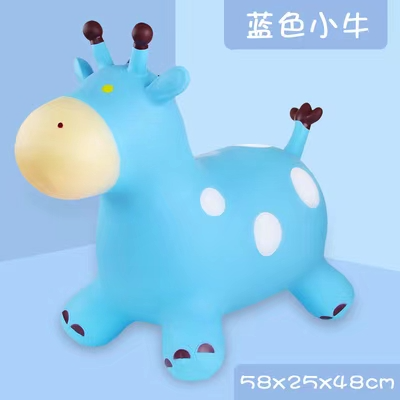 跳跳马彩绘精灵跳跳鹿加厚儿童充气玩具皮马橡胶马充气坐凳幼儿园