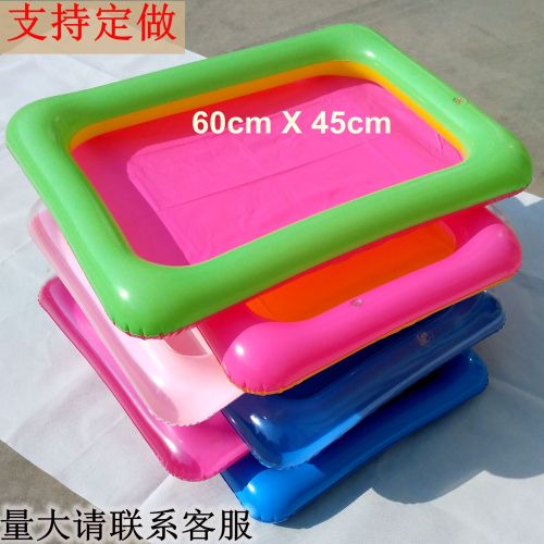 pvc沙盘 儿童钓鱼玩具迷你水池 气垫充气托盘 充气盆6045