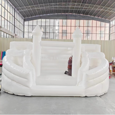 Yiwu Factory Direct Sales Inflatable Toy Inflatable Castle Naughty Castle Inflatable Slide White Wedding Wedding Blower