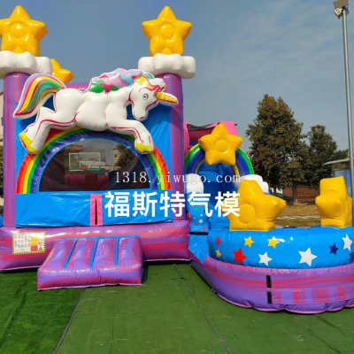 Yiwu Factory Direct Sales Inflatable Large Castle Inflatable Slide Trampoline Trampoline Naughty Castle Inflatable Toys