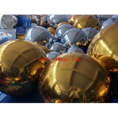 Double-Layer Inflatable Colorful Pvc Mirror Ball Reflection Mall Bar Christmas Decoration Stage Reflecting Light Balls Inflatable Model