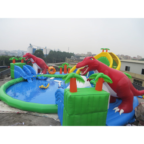 户外运动淘气堡游艺设备恐龙岛移动乐园大型游乐场项目充气游泳池
