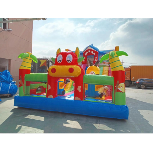 Children's outdoor large inflatable naughty castle manufacturer jumping bed trampoline outdoor square stall large inflatable castle