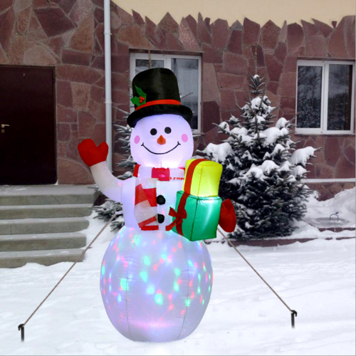 Christmas inflatable air-model inflatable Christmas snowman colored lights glowing decoration inflatable Christmas snowman cross-border hot sale model