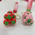 Creative Trending Jenga Fruit Flexible Rubber Key Chain Cartoon Fruit Doll Key Pendants Jenga Pendant